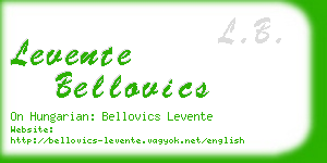 levente bellovics business card